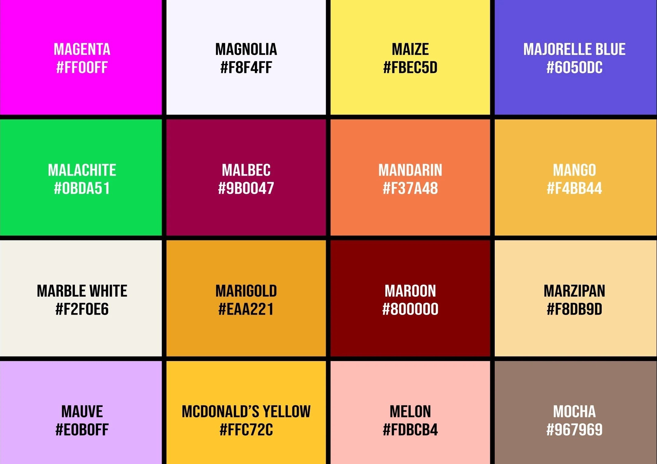 Magnificent And Mesmerizing: A Colorful List Of Colors Starting With M!
