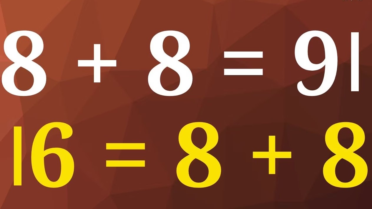 Mind-Blowing Math Trick Reveals The Answer To 8+8!