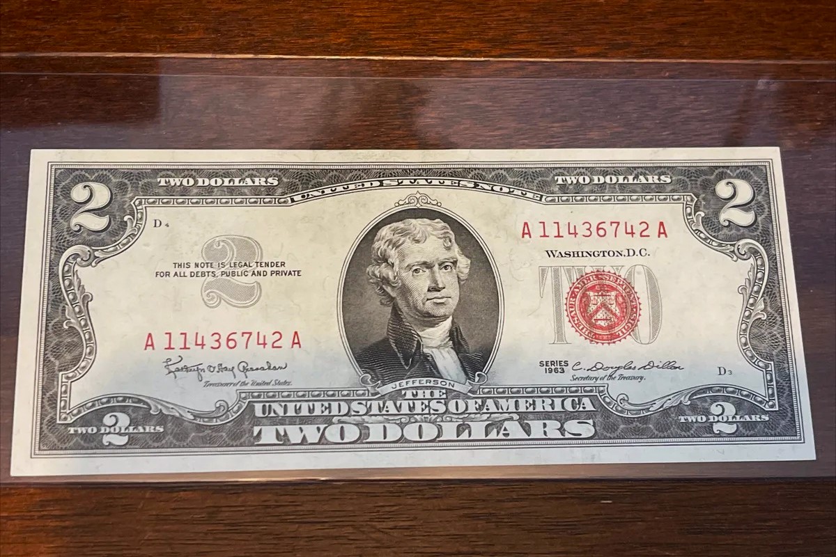 Rare Find: Discover The Surprising Value Of A 1963 Two Dollar Bill With Red Ink!