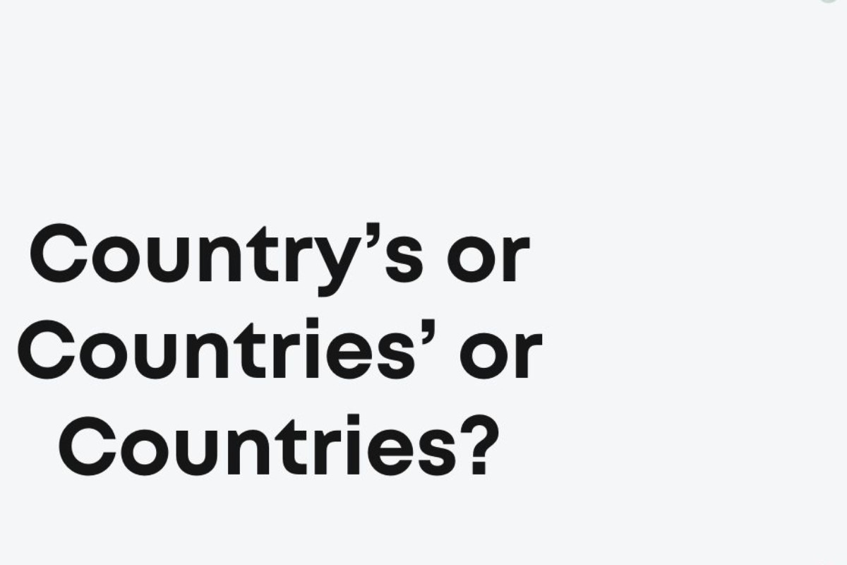 The Singular Possessive Of Country: Is It 