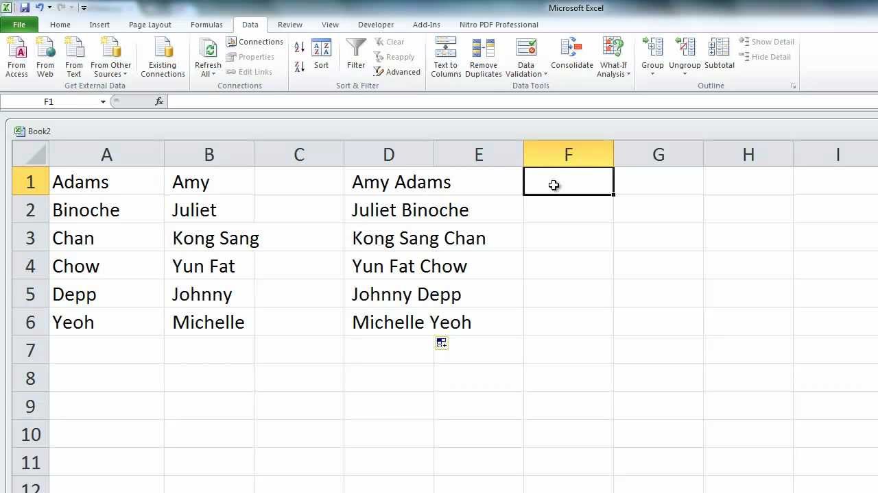 How To Combine First And Last Name In Excel
