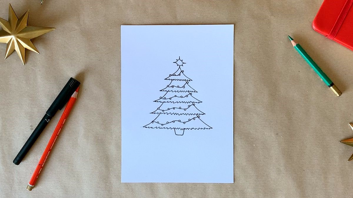 How To Draw A Christmas Tree