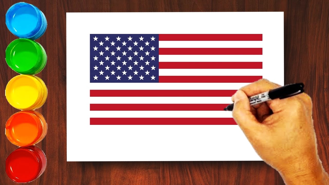 How To Draw An American Flag