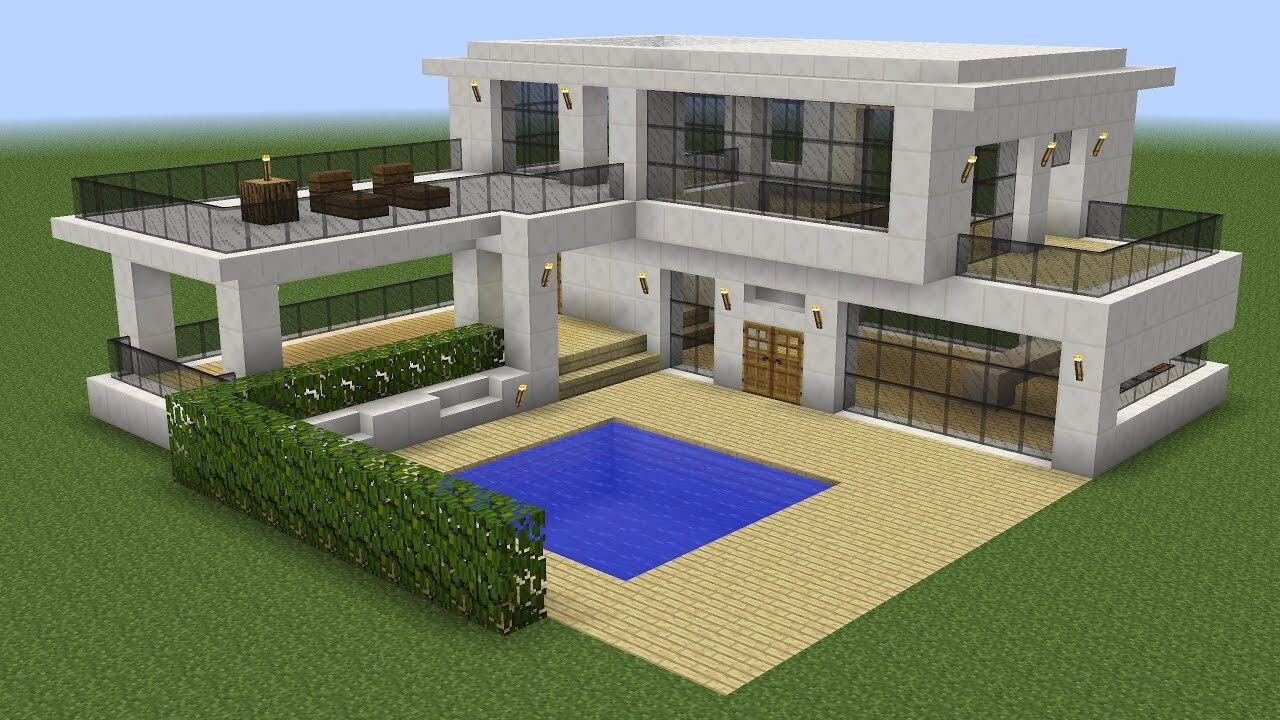 How To Make A Modern House In Minecraft