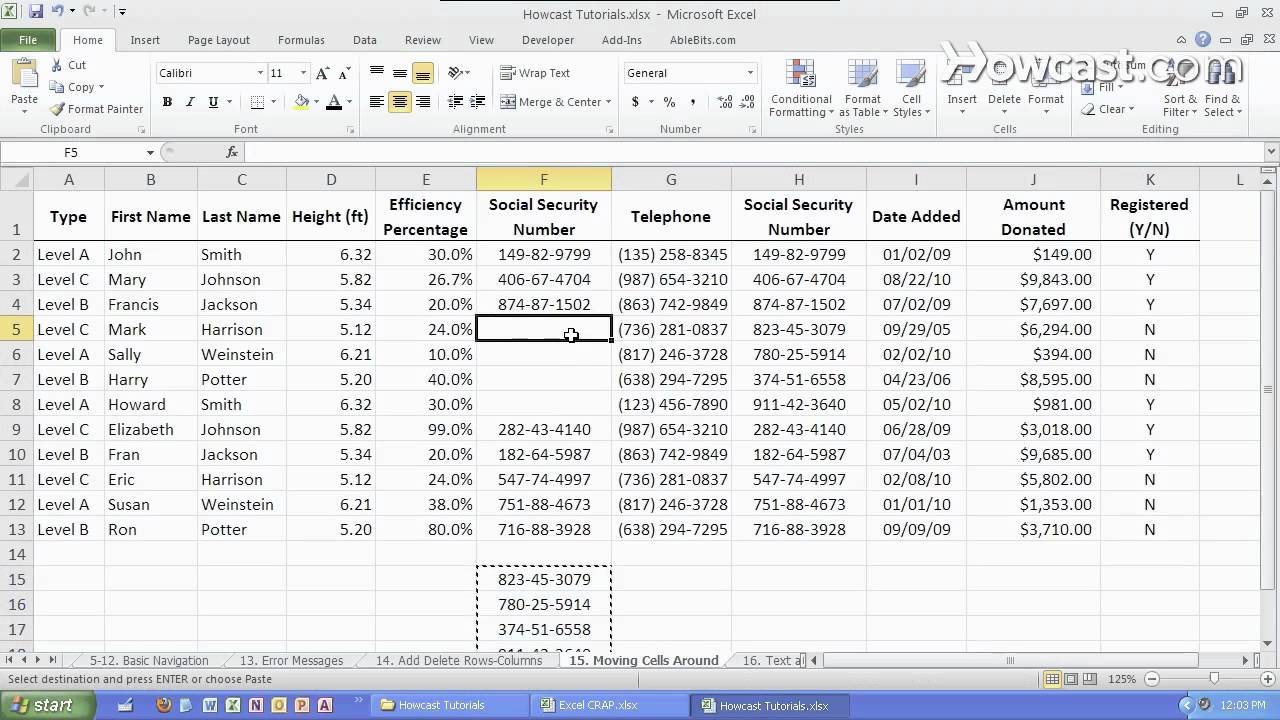How To Move Cells In Excel