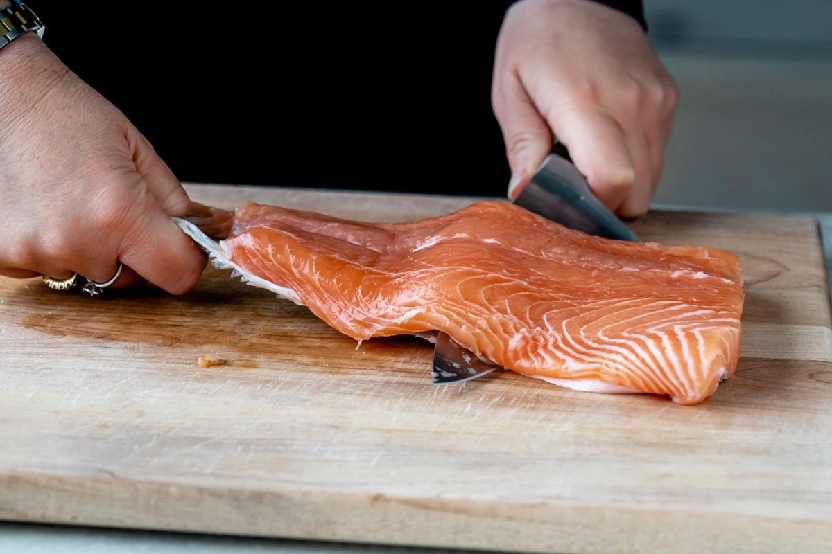 How To Remove Skin From Salmon