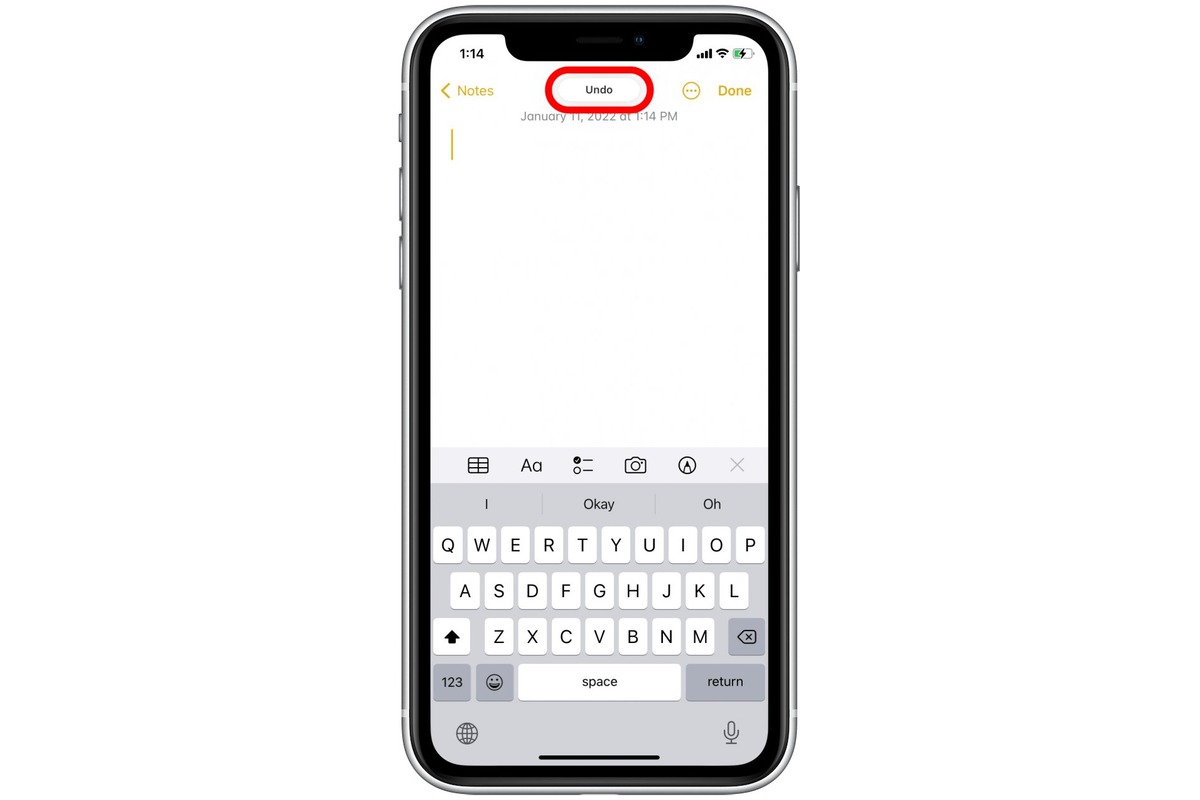 How To Undo In Notes On IPhone